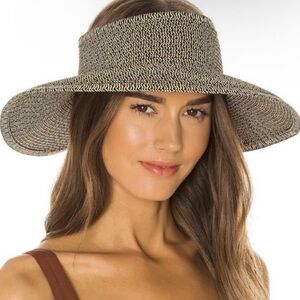 L*Space Floria Hat in Natural Roll Up Visor